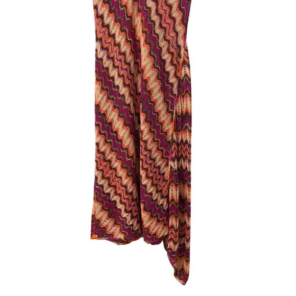 Missoni Vintage Y2K Printed Crochet Midi Dress IT 40 / Small Linen Cotton Blend - Picture 9 of 16